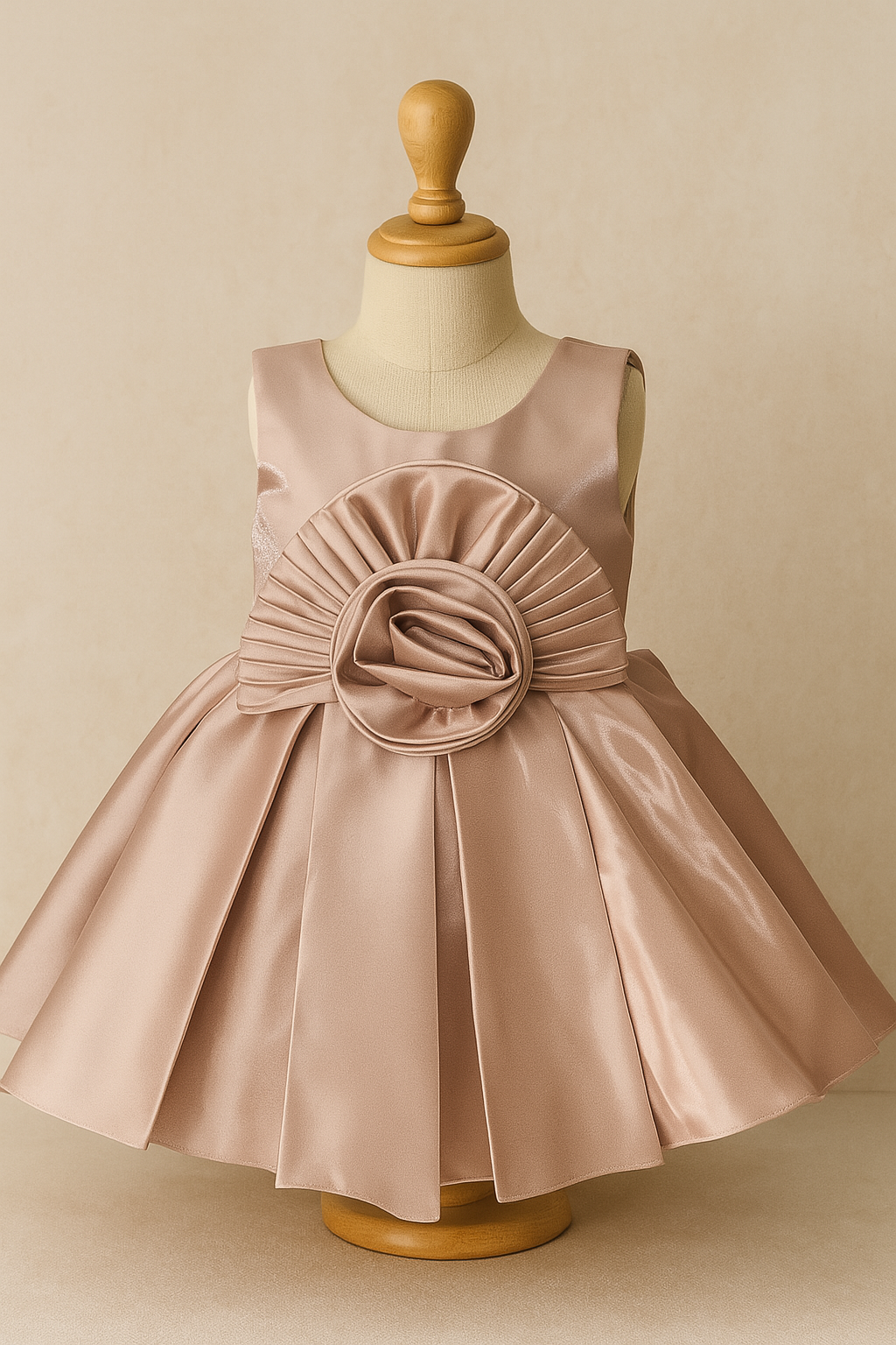 Blushed Rosette Dress