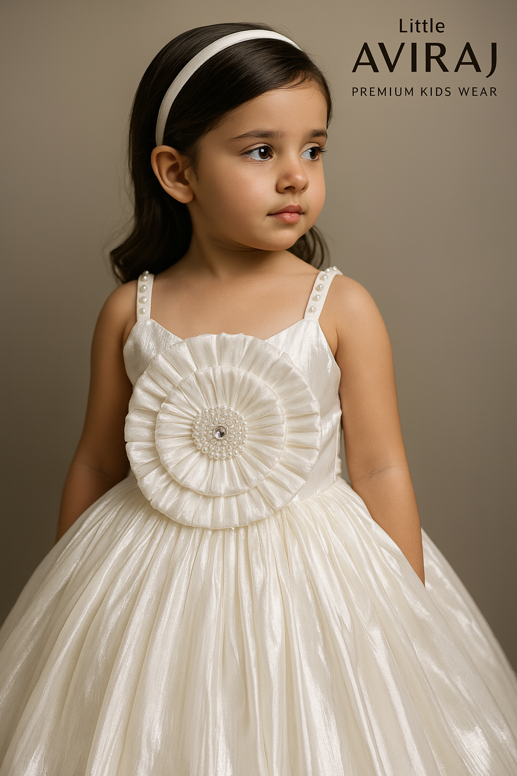 Ivory Rosette Radiance Dress