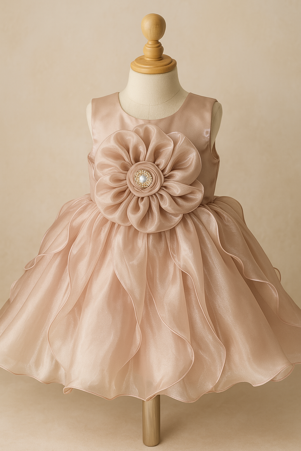 Rosé Ruffle Bloom Dress
