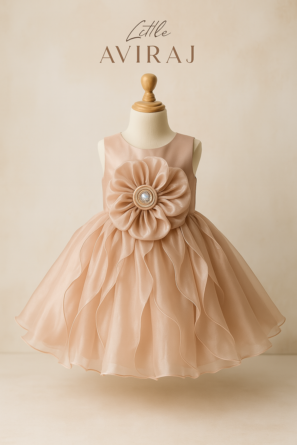Rosé Ruffle Bloom Dress