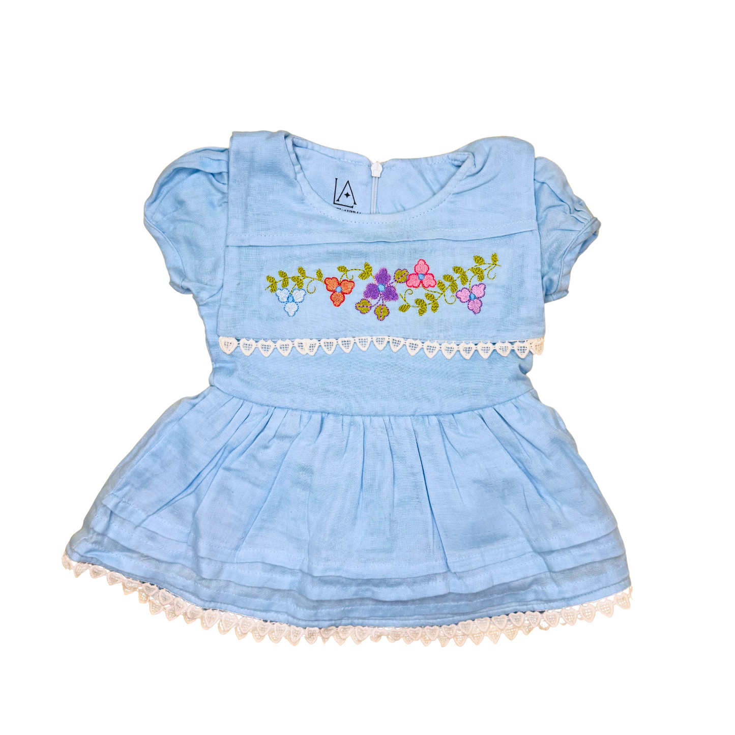 Petal Kiss Linen Dress