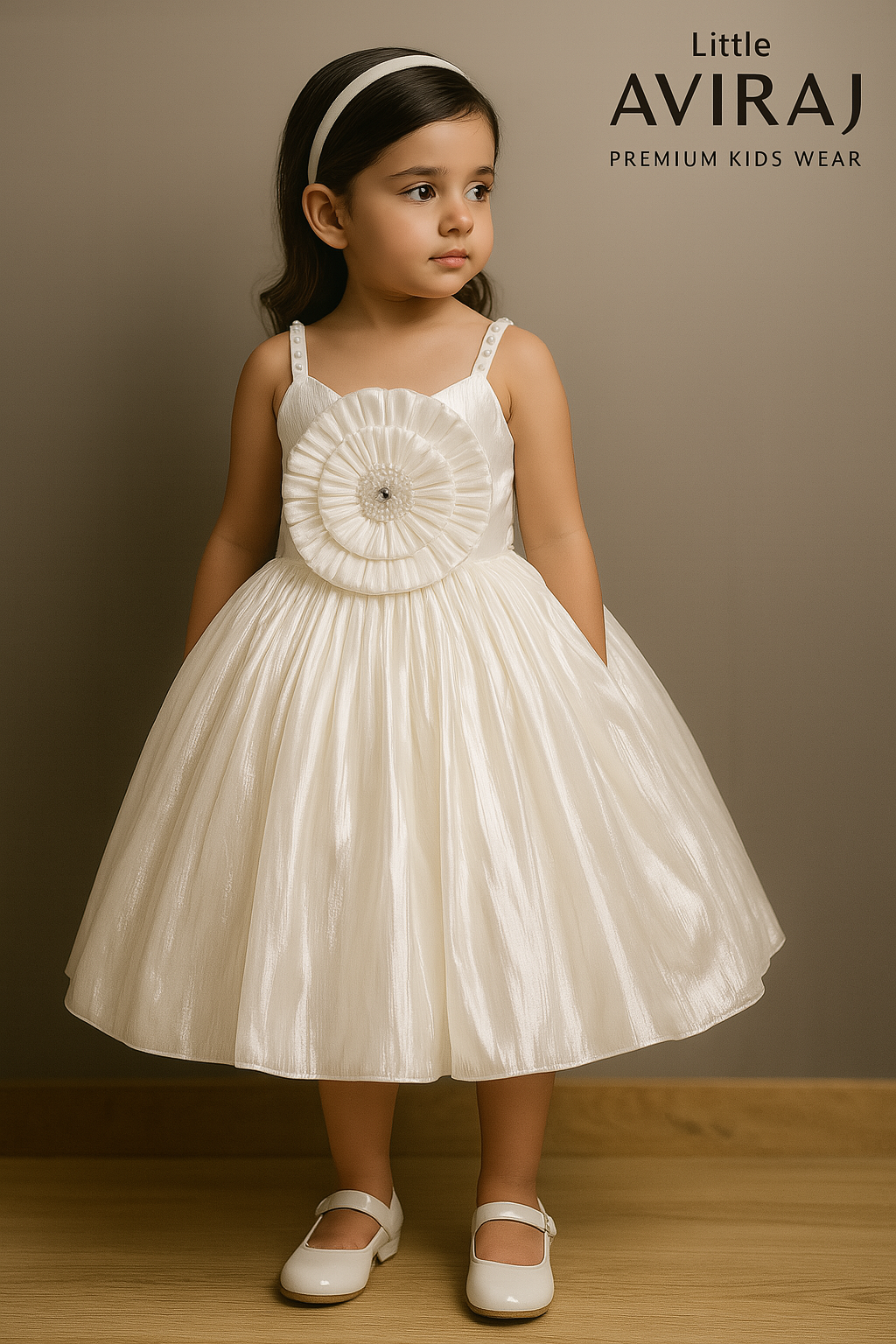 Ivory Rosette Radiance Dress