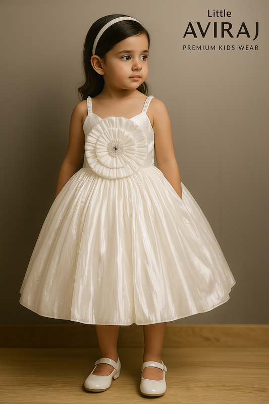 Ivory Rosette Radiance Dress
