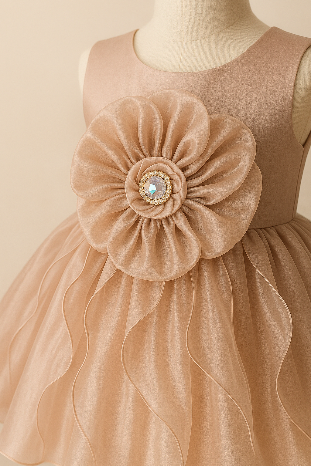 Rosé Ruffle Bloom Dress
