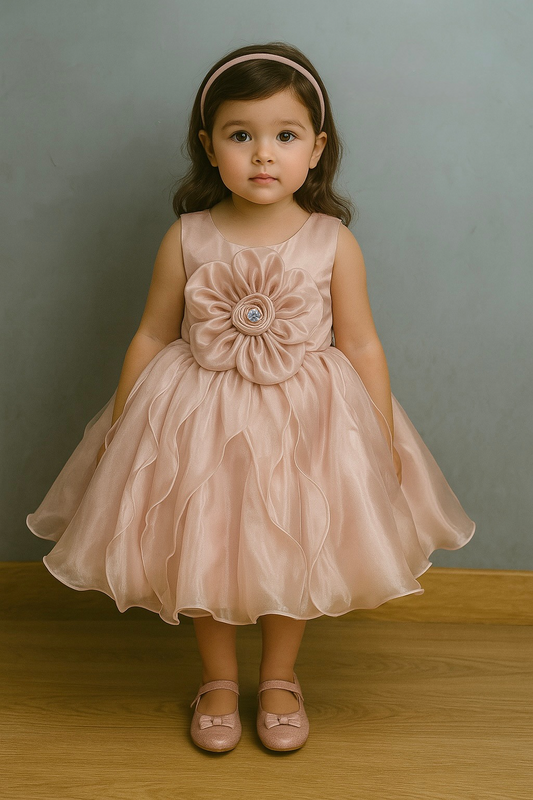 Rosé Ruffle Bloom Dress