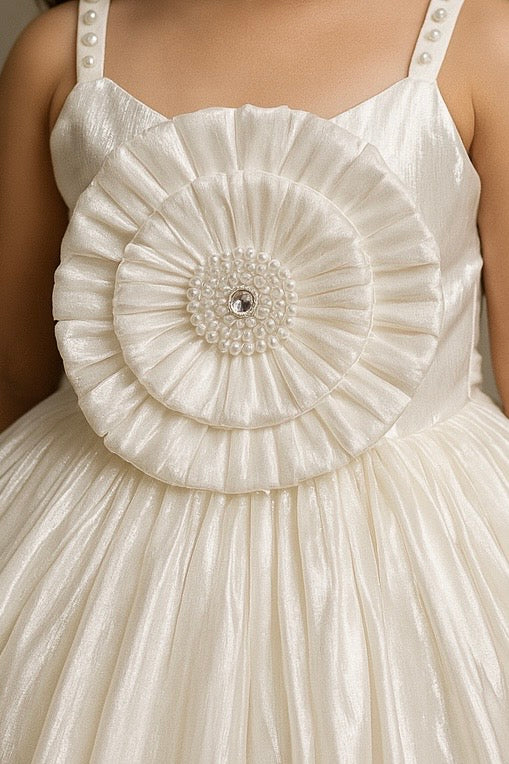 Ivory Rosette Radiance Dress