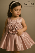 Blushed Rosette Dress