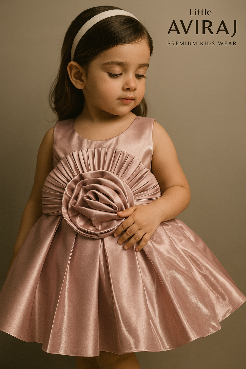Blushed Rosette Dress
