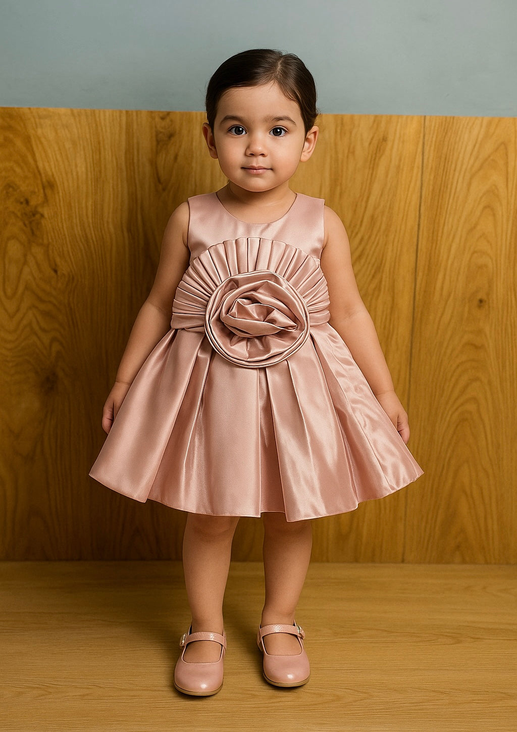 Blushed Rosette Dress