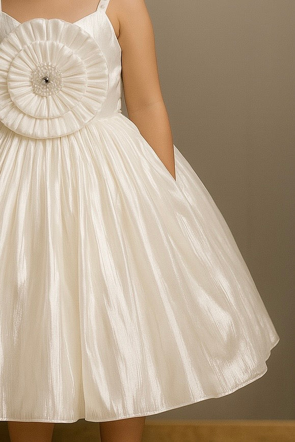 Ivory Rosette Radiance Dress