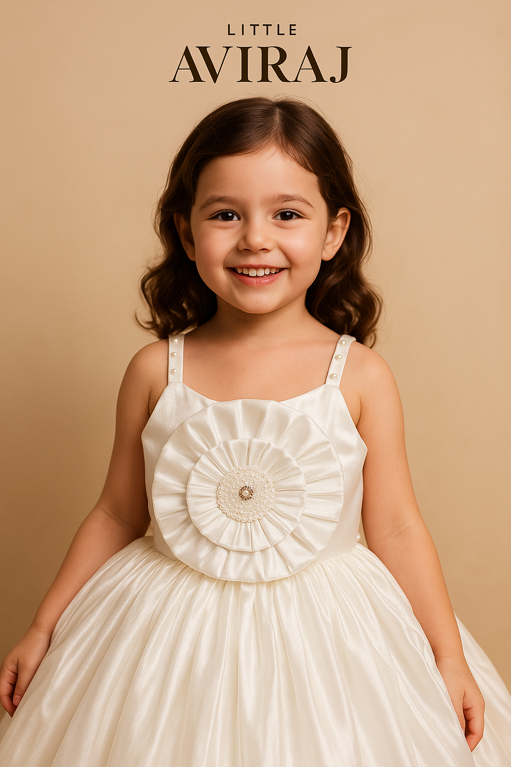 Ivory Rosette Radiance Dress