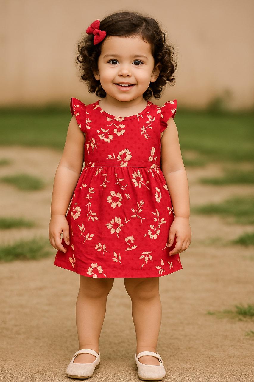 Scarlet Bloom Cotton Dress
