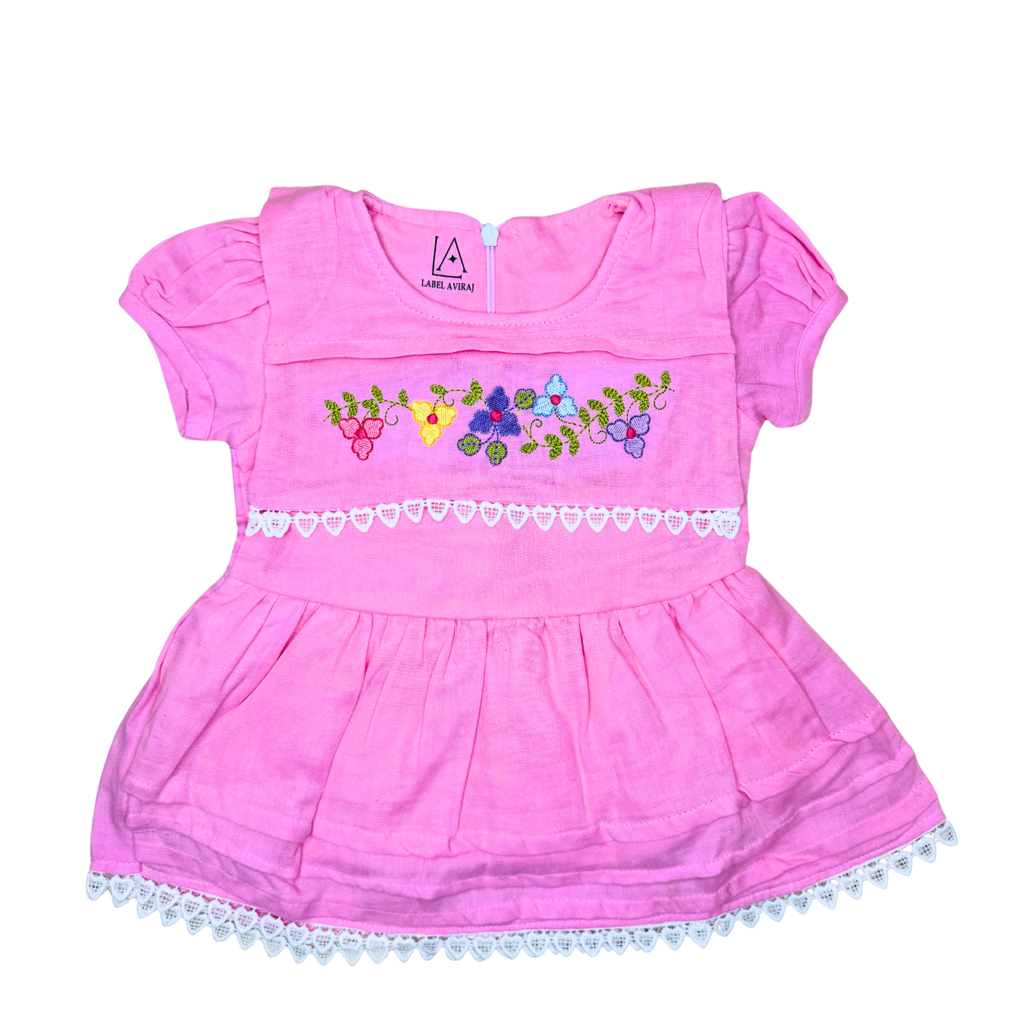 Petal Kiss Linen Dress