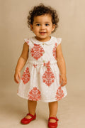 Rosy Whirl Cotton Dress