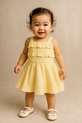 Sunny Check Twirl Dress